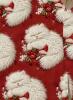 New Women&rsquo;s Size XXL Cute Kitten Print Festive Cat Sweater T-Shirt - Red & White Paws & Bows Long Sleeve Round Neck Machine Washable 100% Polyester Stock photos added - 3