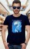 New Size XXL Unisex Trans-Siberian Orchestra Logo T-Shirt - Iconic Wolf Howling at Moon & Print, White with Blue Logo, Casual Round Neck Short Sleeve Tee (Machine Washable) 100% Knit Fabric Polyester Stock photos added