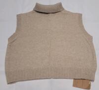 New Women's Sz. Small Turtle Neck Sweater Vest , Beige