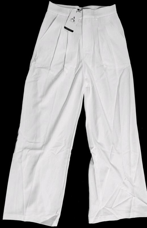 New Size SM Women's Wide-Leg White Dress Pants