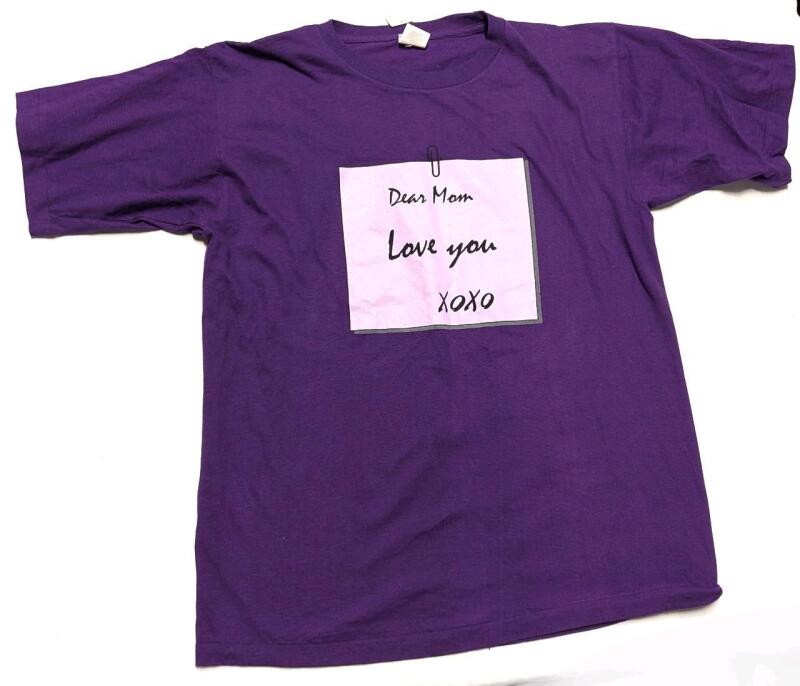 New Oversized Size LG "Dear Mom : I Love You" 100% Cotton Tee
