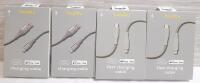 2 New Heyday Lightning to USB-A 4ft Charging Cables & Lightning to USB-C 6ft Cables