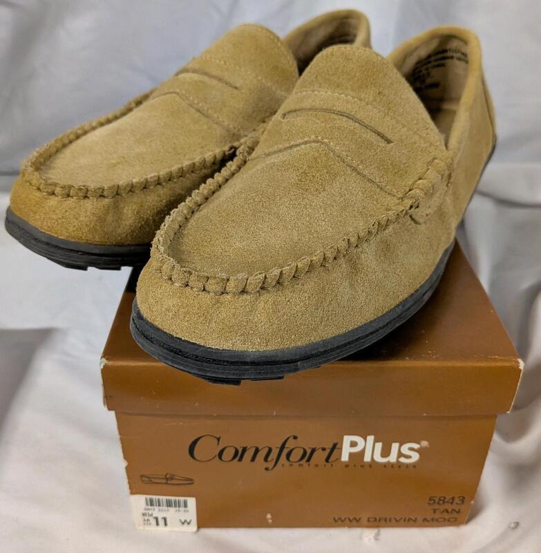 New Size 11W Women's Comfort Plus Genuine Leather Upper Driving Moccasins