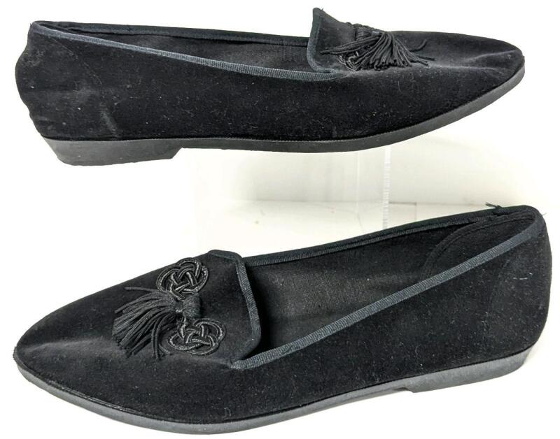 New Size 11 Women's Park West Black Suede Francois Slip-On Indoor Shoes