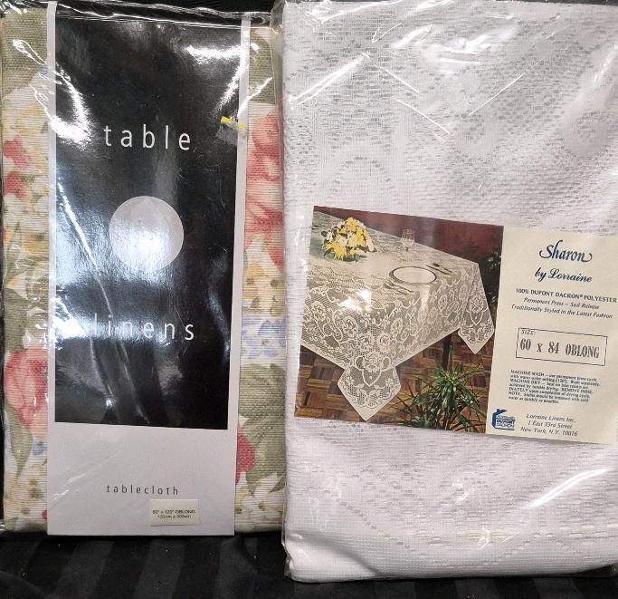 2 New Tablecloths Both Oblong