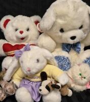 6 Plush Animals Tallest 24"