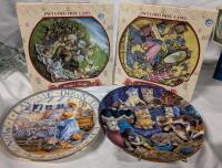 4 Vintage Decorative Plates. 8" Across Approximately
