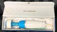 Vintage 9" Long BICOR Massager in Case, Tested For Power, Crack in Shell