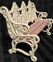 Vintage 12.25" L Plastic Doll Bench - 8.5" Tall