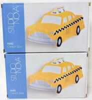 2 New Studio Nova Paris: New York Yellow Cab Candy Dishes, 9.5" Across