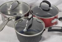 3 Cooking Pots & Steam Basket