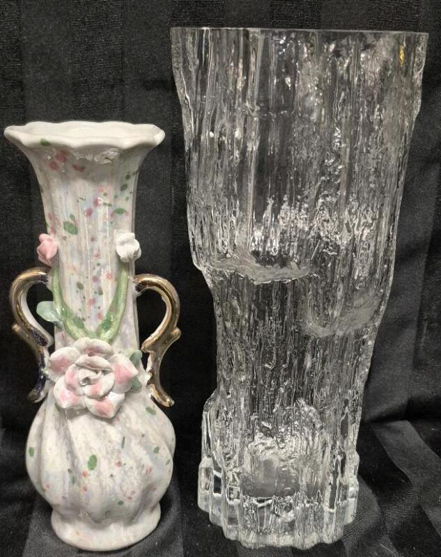 2 Lovely Vases 9.5" Tallest