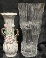 2 Lovely Vases 9.5" Tallest