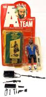 Vintage 1983 THE A-TEAM Mr T as "B.A. Baracus", 6.75" Tall Action Figure With Nearly Full Set of Action Accessories (Missing 1 Small Tool) & Original Packaging