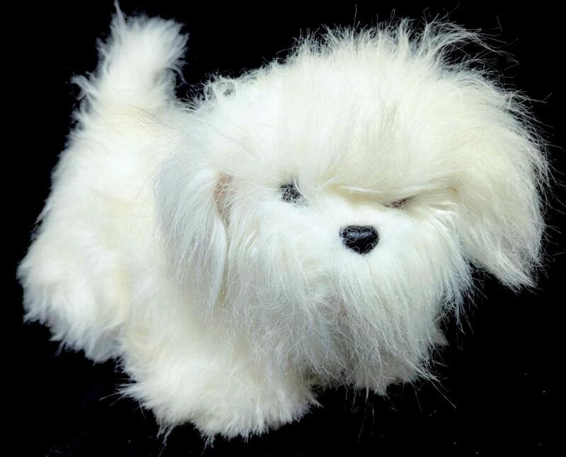 Vintage 2003 Hasbro FurReal Friends Go My Walkin Puppy Dog Walking White Maltese, 9" Tall, Tested For Power (Includes Batteries)