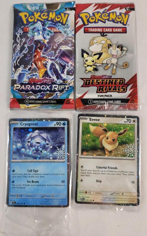 Two (2) Pok&eacute;mon TGC Sealed Packs & Two (2) Pok&eacute;mon TCG Sealed Single Cards .