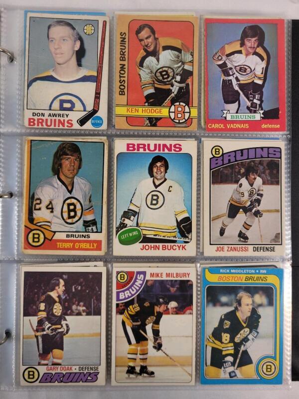1969 - 2024 Boston Bruins NHL Hockey Trading Card Singles , 207 Trading Cards .