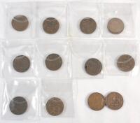 1927 (1867-) Canadian Confederation 60th Anniversary Tokens . Twelve (12) Tokens