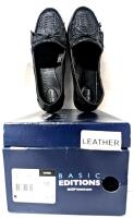 Vintage New Size 10 Women's Black Leather Slip-On Loafers