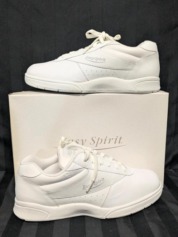New Size 10 Women's Easy Spirit White Leather Conquest Sneakers