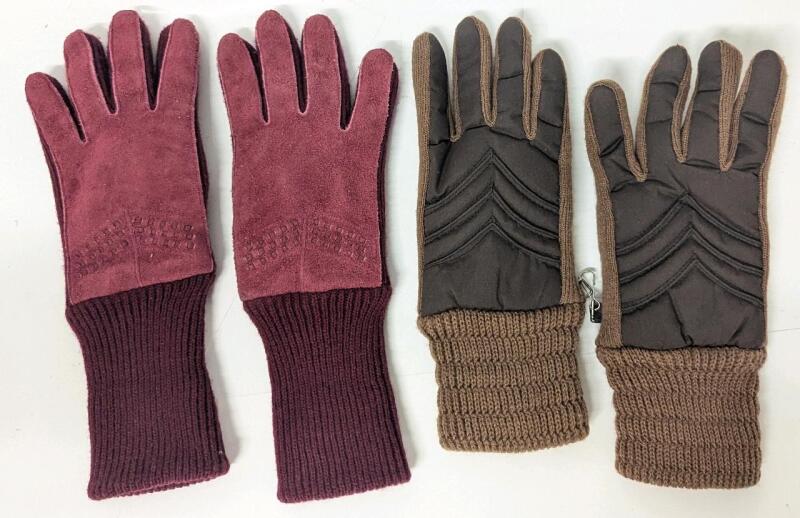 2 Pairs As-New O/S Women's Winter Gloves