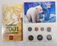 2001 Canadian Silver " Year of the Volunteers " Dime , Uncirculated & 2000 Canadian Coin Set , Uncirculated