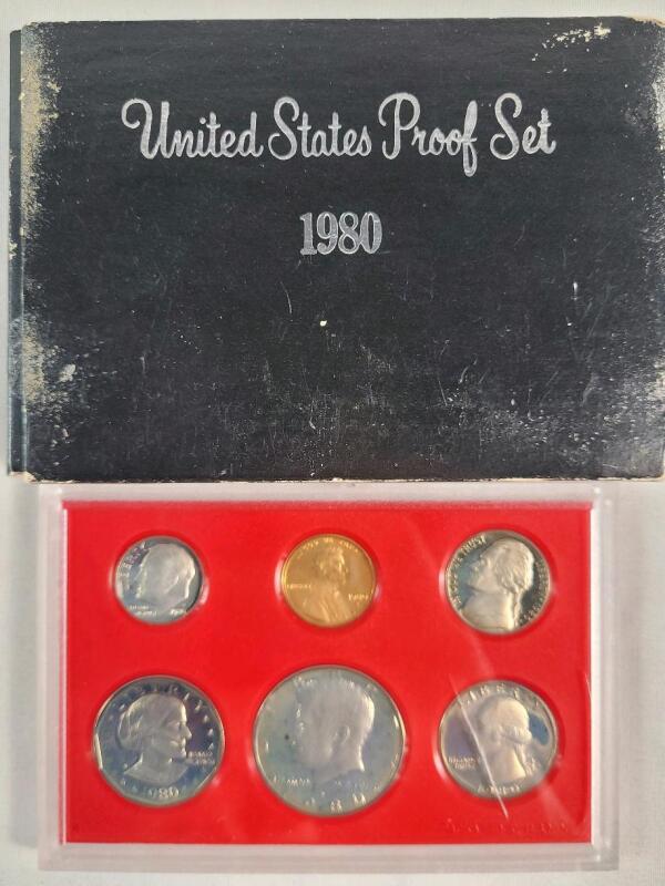 1980 USA Proof Coin Set in Case , Uncirculated