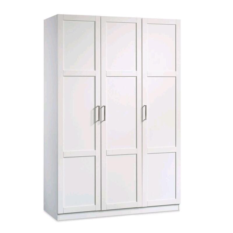 New Sauder 3 Door Wardrobe Shaker, White. Retails for $330