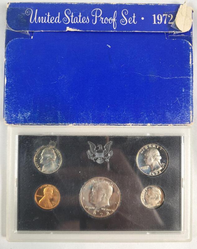 1972 USA Proof Coin Set in Case , Uncirculated