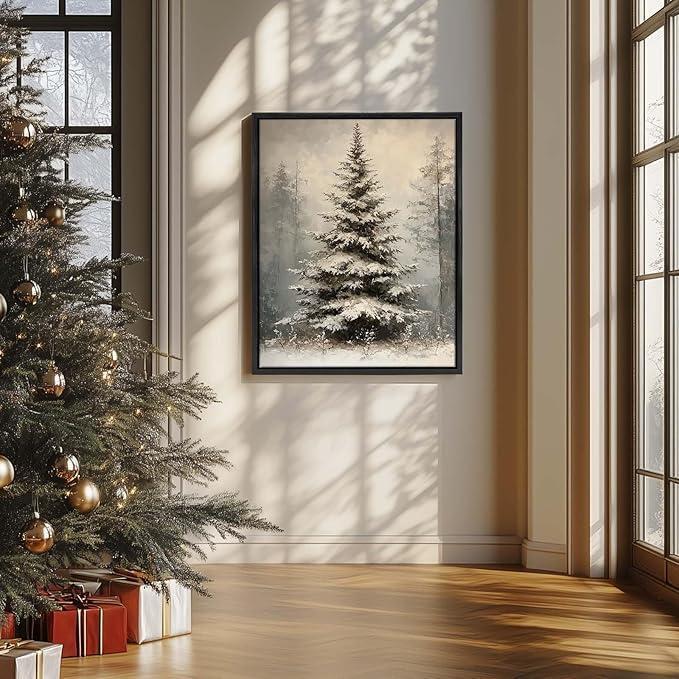 New Canvas Floating Frame Wood-Look Floater Frames for Canvas Paintings Black Wood Picture Frames Wall Art Painting Frame Decor 11x14inch