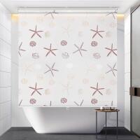New LazBlinds Shower Curtain for Bathroom, Premium PEVA Waterproof Fabric Cordless Shower Roller Blind Roll Up Curtain for Bathtub (56" W x 95" L, Starfish)