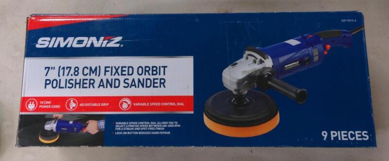 As New in Box Simoniz 7" Fixed Orbital Polisher and Sander, Retail's for $144.99