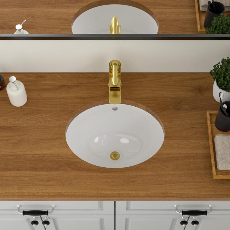 New Logmey 16 In Undermount Bathroom Sink Oval -16x13 Inch Bathroom Sink Pure White Oval Porcelain Ceramic Lavatory Vanity Vessel Sink Bowl Basin