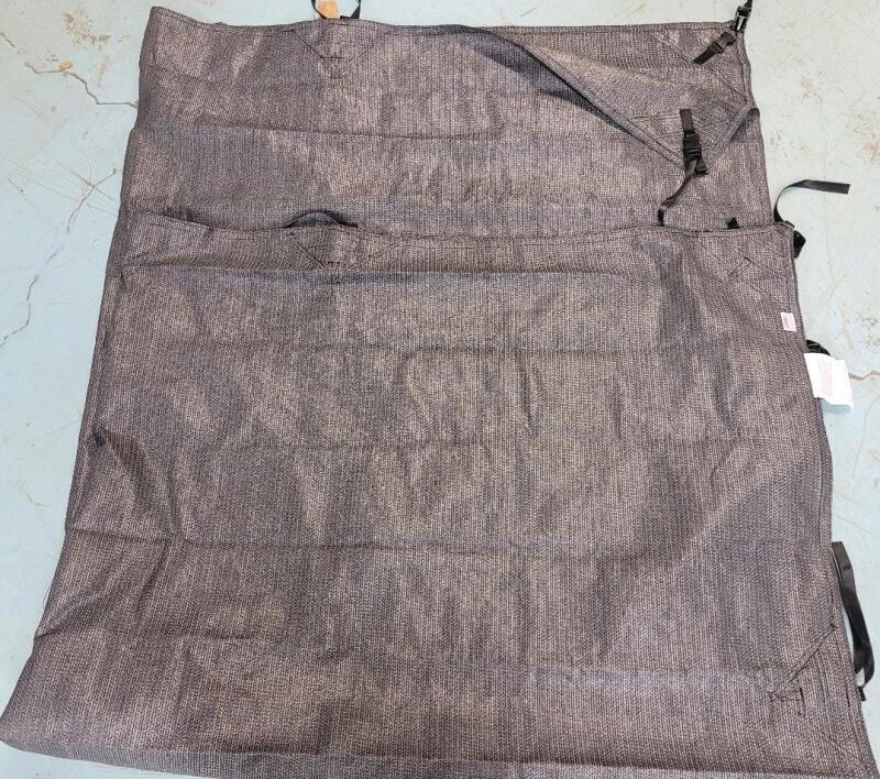 New - CANVAS 102"&times;102" Grey Outdoor Square Sunshade w/12 Anchor Points . Model # 14222 . Similar Sunshades Retail New $60