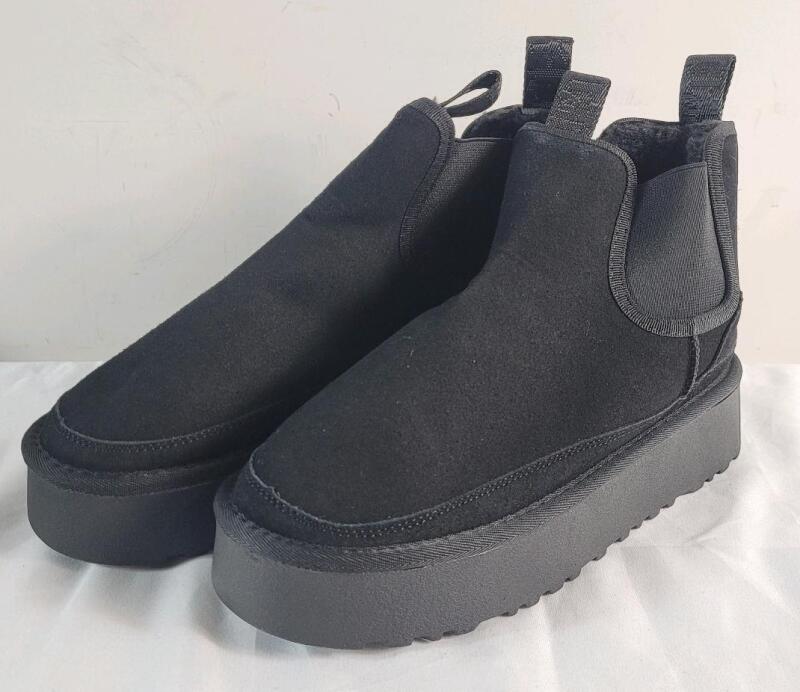 New - Women's Sz. 7.5 Shein Autumn/Winter Ankle Platform Snow Boots , Black