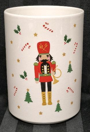 New Ceramic Holiday Utensil Holder 7" Tall & 5" Diameter