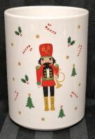 New Ceramic Holiday Utensil Holder 7" Tall & 5" Diameter