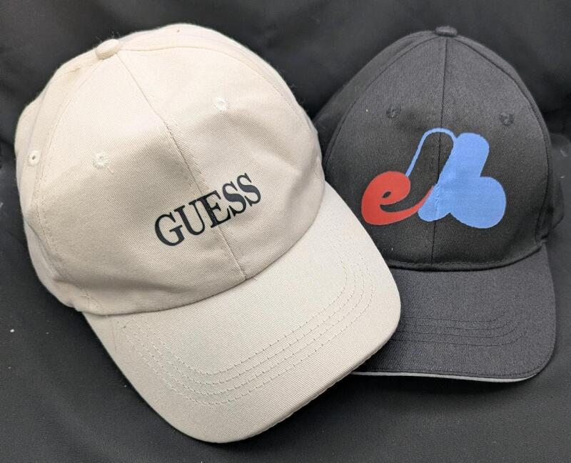 2 New O/S Adjustable Baseball Caps : Guess & Montreal Expos