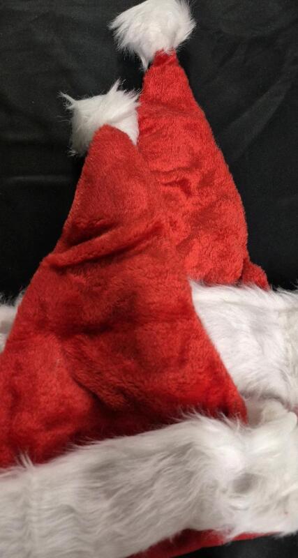 2 New Adult Santa Hats
