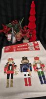 7 New Christmas Home Decor Lot - 6 to 17" Tall Trees, Runners, & Artificial Plants