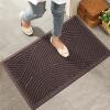 New HIYARD Front Door Mat Outdoor, All-Season, All-Weather Doormat, Sturdy Non-Slip Backing, Low Profile, Easy Clean Welcome Mat, Coffee, 36x24