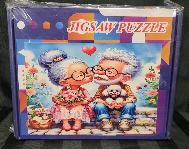New - Romantic Couple Jigsaw Puzzle . Number of Pieces Unknown , Measures 20"&times;27.5" when Assembled