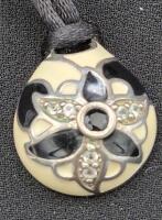 Beautiful Stamped 925 EMA Pendant 1" Long Necklace 18" Long