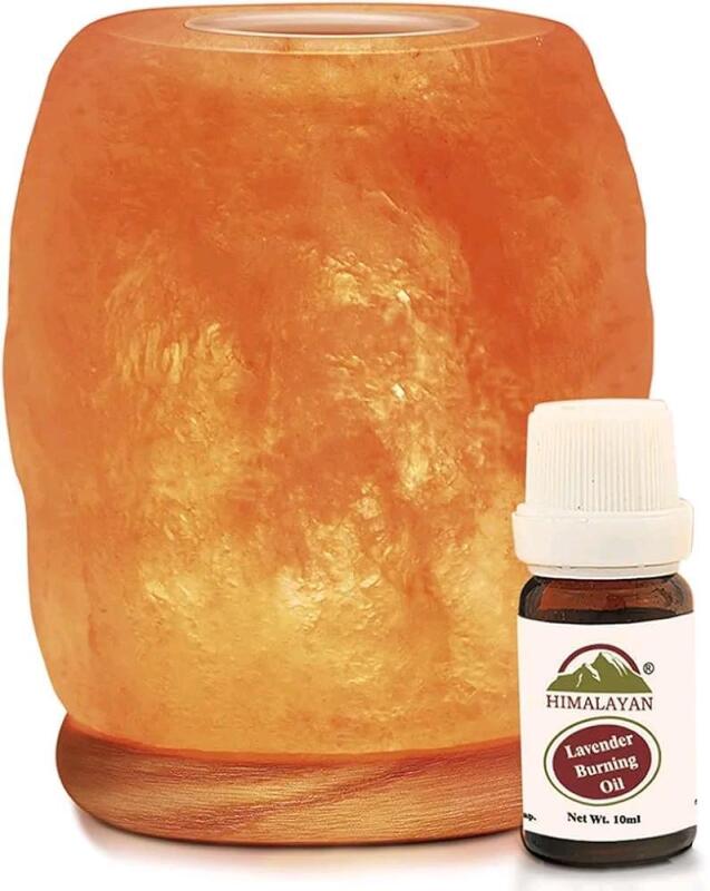 New in Box Himalayan Glow Natural Himalayan Aroma Therapy Salt Lamp with Wooden Base BURNING OIL NOT INCLUDED