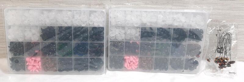 2 New Packs of 600pcs Teddy Bear Eyes, Includes Wire Eyes