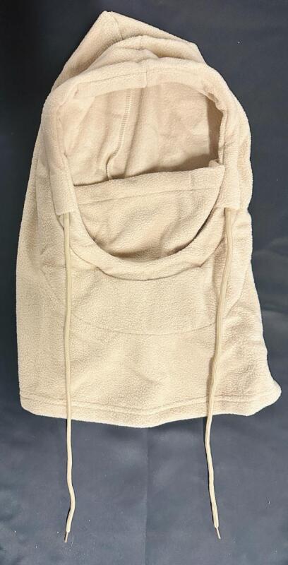 New Fleece Balaclava-Style Hood with Drawstrings