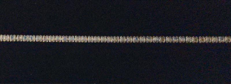 New Platinum Plated 2.5mm Princess cut Simulated Diamond Tennis Bracelet - Adjustable 7" to 8" Long