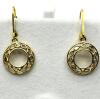 Gold Plated Sterling Silver Natural Rose Cut Diamond (0.25ct) Drop Style Earrings, comes with APPRAISAL $370.00. - 4