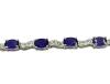 Sterling Silver Natural Amethyst with CZ Bracelet, Retail $450.00.