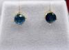 14KT Yellow Gold Natural Blue Sapphire Earrings, Retail $550.00.